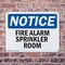 Signmission Fire Alarm Sprinkler Room, 10 in W x Rectangle, Plastic OS-2PACK-NS-P-710-L-12546 - alternate 2